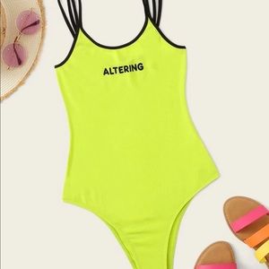 SHEIN green bodysuit